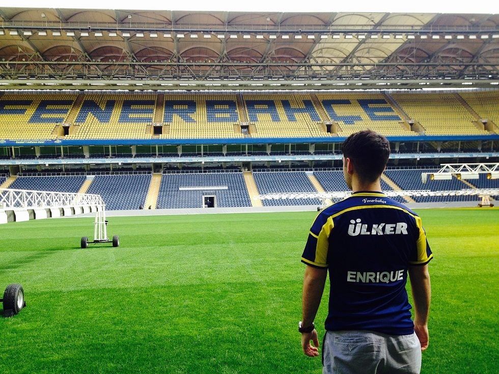 Enrique in the stadium